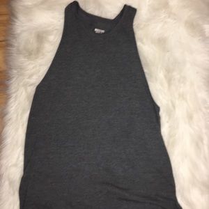 Dark grey backless tank